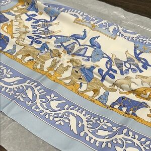 Hermes Early America silk scarf